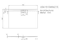 Vorschau: Villeroy&Boch Architectura MetalRim Duschwanne inkl. Antirutsch (VILBOGRIP),150x100cm, weiß
