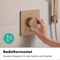 Vorschau: hansgrohe Ecostat Comfort E Thermostat 2 Funktionen, mit Sicherungskombination, brushed bronze