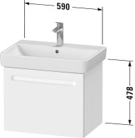 Vorschau: Duravit No.1 Waschtischunterschrank 59cm mit 1 Auszug, zu Waschtisch Duravit No.1 237565