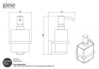 Vorschau: Giese Gifix 21 Seifenspender, Wandmodell zum Kleben und Schrauben, chrom