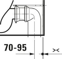 Vorschau: Duravit ME by Starck Stand-WC für Kombination, Tiefspüler, spülrandlos, HygieneGlaze, weiß