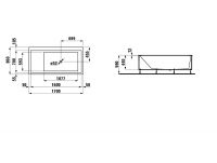 Vorschau: Kartell by Laufen Einbau-Badewanne mit LED-Beleuchtung, Eckversion rechts, 170x86cm, weiß H2233310006161_1