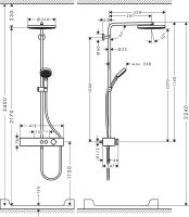 Vorschau: Hansgrohe Pulsify S Duschsystem 260 1jet mit Brausethermostat, weiß matt