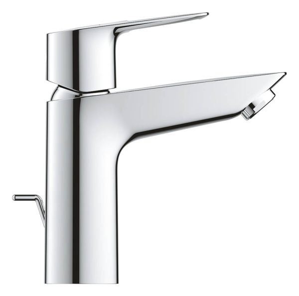 Grohe BauLoop Waschtischarmatur M-Size mit Ablaufgarnitur, LowFlow 3,5 l/min, chrom