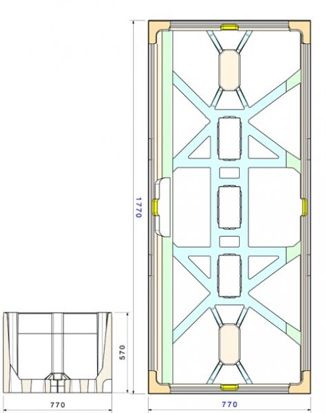 Poresta Badewannenträger 2.0 180x80x57cm