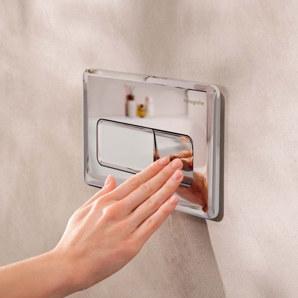 hansgrohe iFrame Original Q Betätigungsplatte, softsquare, für 2-Mengen-Spülung