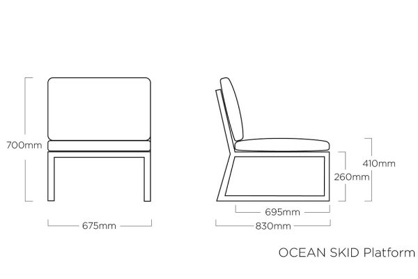 KETTLER OCEAN SKID PLATFORM Eck-Lounge-Set anthrazit/ hellgrau meliert