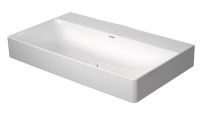 Duravit DuraSquare Waschtisch rechteckig 80x47cm, ohne Hahnloch, ohne Überlauf, WonderGliss, weiß