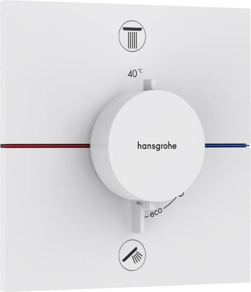 Hansgrohe ShowerSelect Comfort E Thermostat Unterputz für 2 Verbraucher, weiß matt 15572700