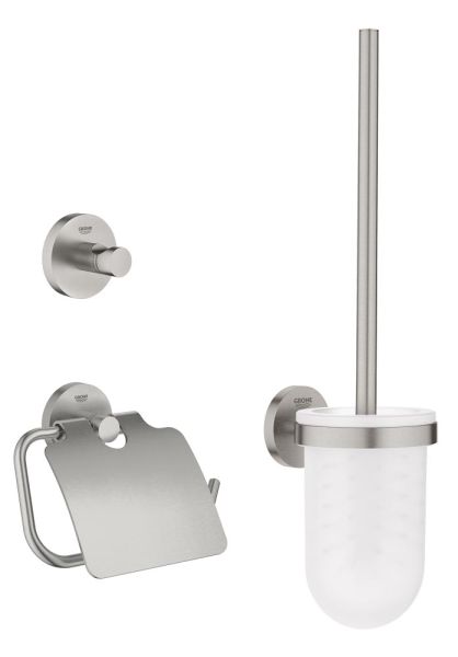 Grohe Essentials WC-Set 3 in 1, supersteel 40407DC1