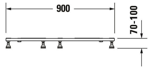 Duravit Tempano Fußgestell höhenverstellbar 70 - 100mm 900x750x85mm