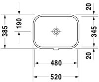 Vorschau: Duravit Happy D.2 Unterbauwaschtisch rechteckig 52x38,5cm, mit Überlauf, ohne Hahnloch, weiß 0457480000