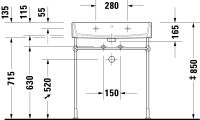 Vorschau: Duravit Vero Air Waschtisch rechteckig 70x47cm, mit Überlauf, mit Wondergliss, weiß 23507000281