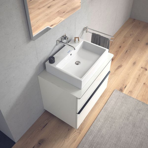 Duravit Vero Air Waschtisch 60x47cm, ohne Hahnloch, mit Überlauf, WonderGliss, geschliffen, weiß 23506000281