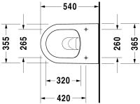 Vorschau: Duravit Darling New Wand-WC 54x36,5cm, rund weiß 25570900001