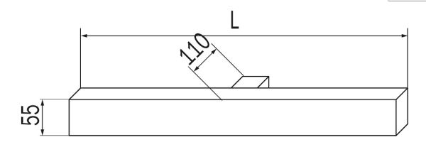 lineabeta Ciari LED-Lampe für Wand-, Spiegel und Rahmenbefestigung 50cm, chrom