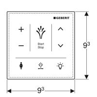 Vorschau: Geberit Wandbedienpanel für Geberit AquaClean Sela weiß/Glas