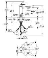 Vorschau: Grohe BauLoop Einhand-Spültischbatterie mit integrierter Vorabsperrung, chrom 3171300 1