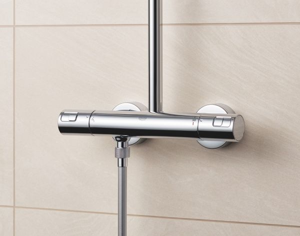 Grohe Vitalio Start 250 Cube Duschsystem mit Thermostatbatterie, chrom