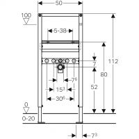 Vorschau: Geberit Duofix Element für Waschtisch, 112cm, Standarmatur