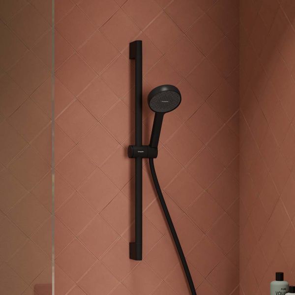 hansgrohe Activera S Duschset 95 1 Strahlart mit Duschstange 65cm schwarz matt 28041670