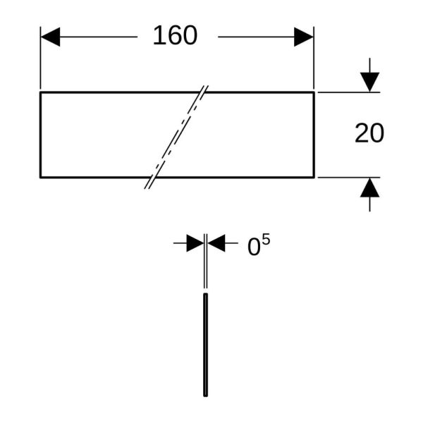 Geberit Schallschutzset für Waschtisch, groß 16cm