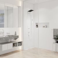 Vorschau: Hansgrohe Pulsify E Brauseset 100 1jet EcoSmart 8l/min mit Brausestange 90cm, weiß matt