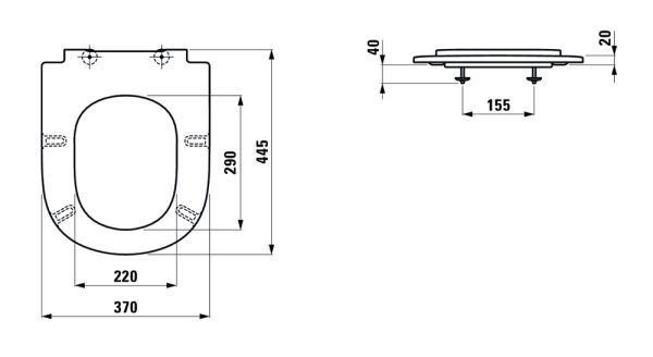 Laufen Lua WC-Sitzring ohne Deckel, H8910840000001