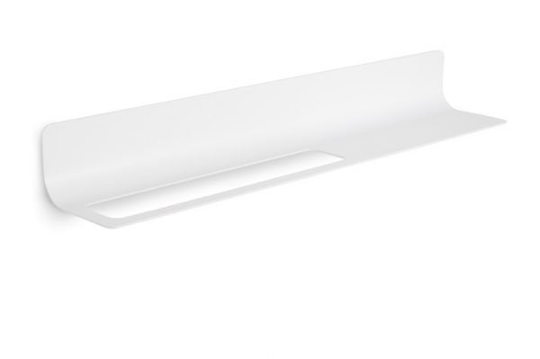 lineabeta CURVÀ Halter für Accessoires/ Handtuchhalter links, Aluminium, 80cm, weiß