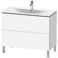 Duravit L-Cube Waschtischunterschrank bodenstehend 102x48cm mit 2 Schubladen für Viu 234410, weiß, LC659801818