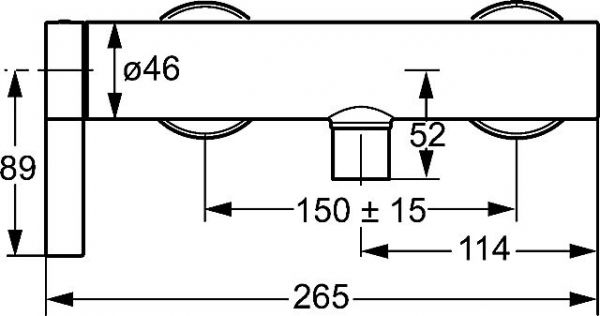 Hansa Hansaloft Einhand-Brause-Batterie, chrom