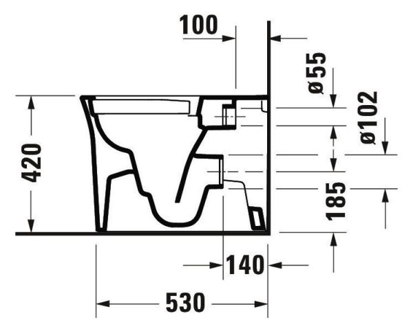 Duravit White Tulip Stand-WC, Tiefspüler, spülrandlos, WonderGliss, weiß