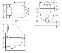 Vorschau: Geberit AquaClean Alba Wand-Dusch-WC Komplettanlage, weiß KeraTect