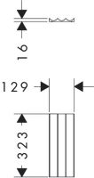 Vorschau: Hansgrohe IntraStoris Schubkasteninneneinteilung Modul 13x32cm, nussbaum dunkel