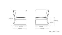 Vorschau: KETTLER OCEAN SKID Modular Eckteil, anthrazit/hellgrau-meliert (Kissen)