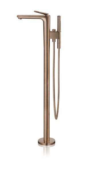 Axor Citterio C Cubic Cut Einhebel-Wannenarmatur, bodenstehend, brushed bronze 49441140