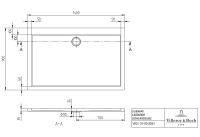 Vorschau: Villeroy&Boch Subway rechteckige Duschwanne für Eckmontage, 140x90cm, weiß UDA1493SUB2V-01