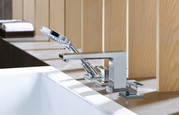 Hansgrohe Metropol 4-Loch Wannenrandarmatur mit Bügelgriffen, chrom