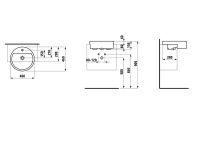 Vorschau: Laufen Living City Halbeinbauwaschtisch mit Überlauf 46x46cm, weiß H8134310001041_1