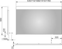 Vorschau: Keuco Edition 400 Lichtspiegel DALI-steuerbar, silber-gebeizt-eloxiert, 71x65cm