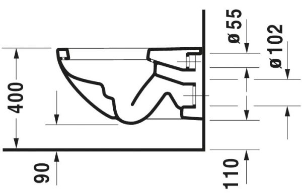 Duravit Architec Wand-WC 57,5x36,5cm, rund, HygieneGlaze, Durafix, weiß