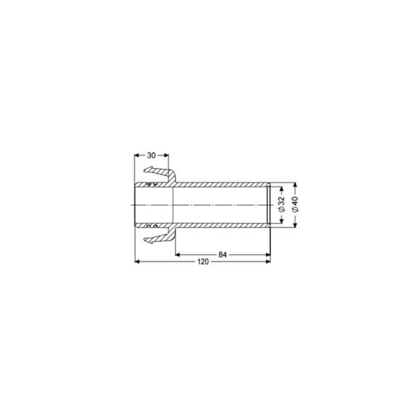 Kessel Adapter für Druckanschluss DN 32, PE