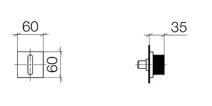 Dornbracht CL.1 Unterputzventil mit Cascade-Struktur, rechtsschließend 1/2"