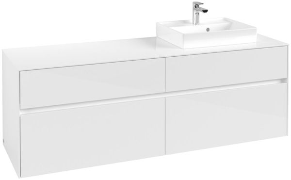 Villeroy&Boch Collaro Waschtischunterschrank passend zu Aufsatzwaschtisch 43345G, 160cm, glossy white C07900DH