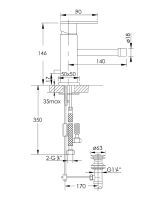 Vorschau: Steinberg Serie 160 Bidet-Einhebelmischer mit Ablaufgarnitur, schwarz matt