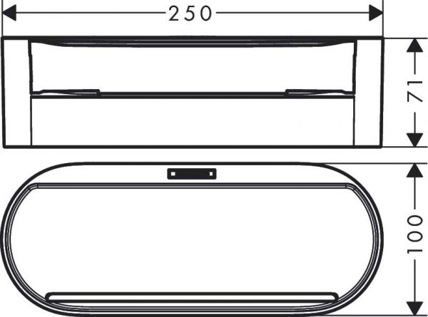 Hansgrohe WallStoris Ablagekorb tief, mattschwarz 27912670