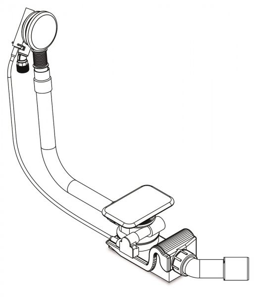 Kaldewei Spezial Ab- und Überlaufgarnitur mit Füllfunktion für Asymmetric Duo, KA4061, weiß
