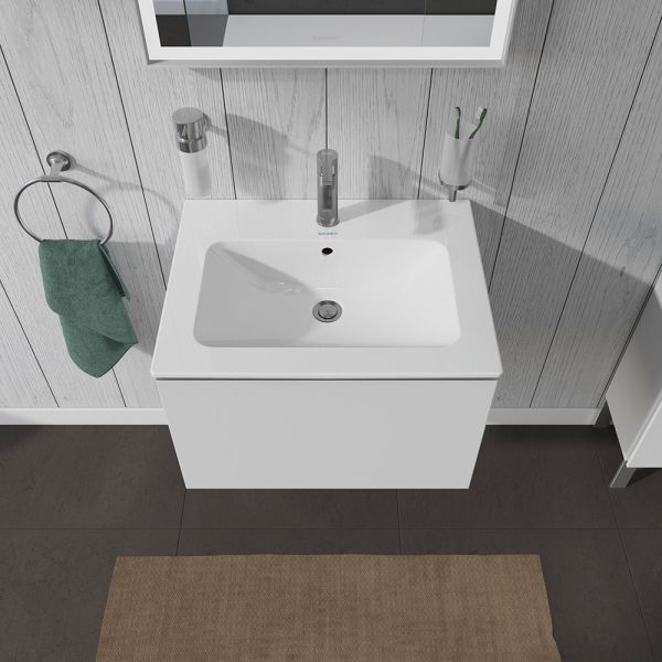 Duravit L-Cube Waschtischunterschrank wandhängend 62x48cm mit 1 Schublade für ME by Starck 233663