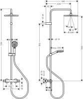 Vorschau: Hansgrohe Vernis Blend Duschsystem 240 mit Thermostat, schwarz matt