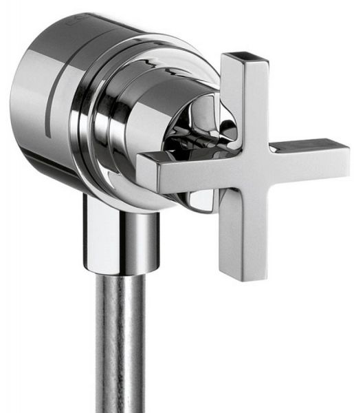 Axor Citterio Fixfit Stop Schlauchanschluss mit Abstellventil und Kreuzgriff, chrom 39883000